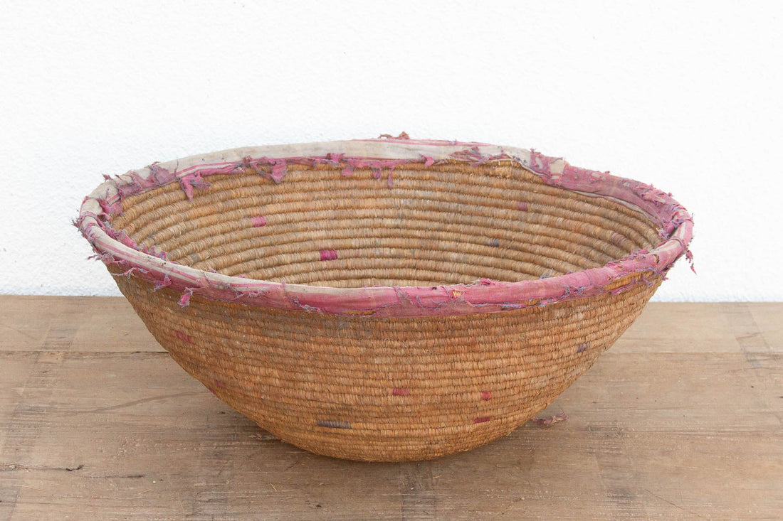 24"Dm Antique Harvest Coiled Basket