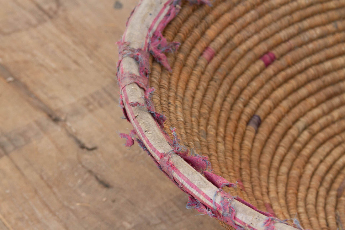 24"Dm Antique Harvest Coiled Basket
