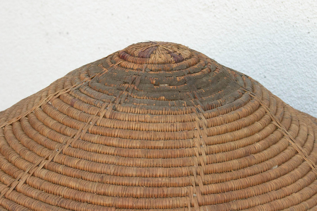 30"Dm Large Antique Nomadic Storage Basket