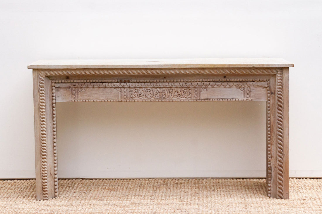 Reconstructed Rajasthani Haveli Teak Console