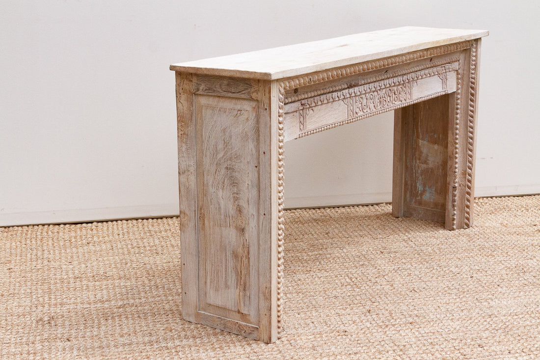 Reconstructed Rajasthani Haveli Teak Console
