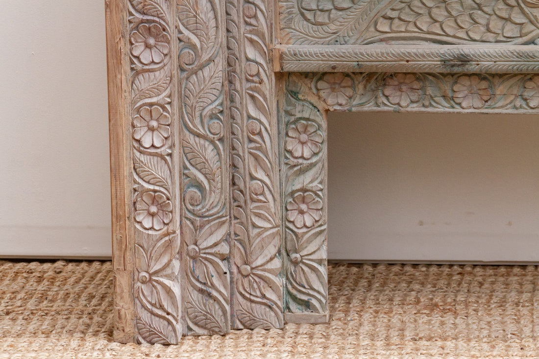 Beautifully Carved Rajput Art Teak Console