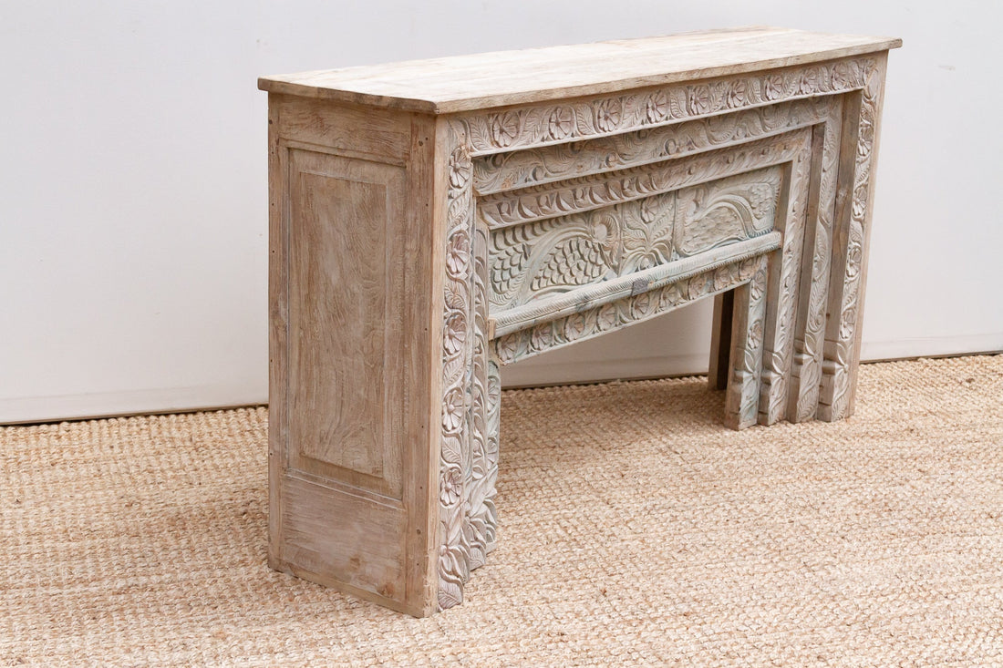Beautifully Carved Rajput Art Teak Console