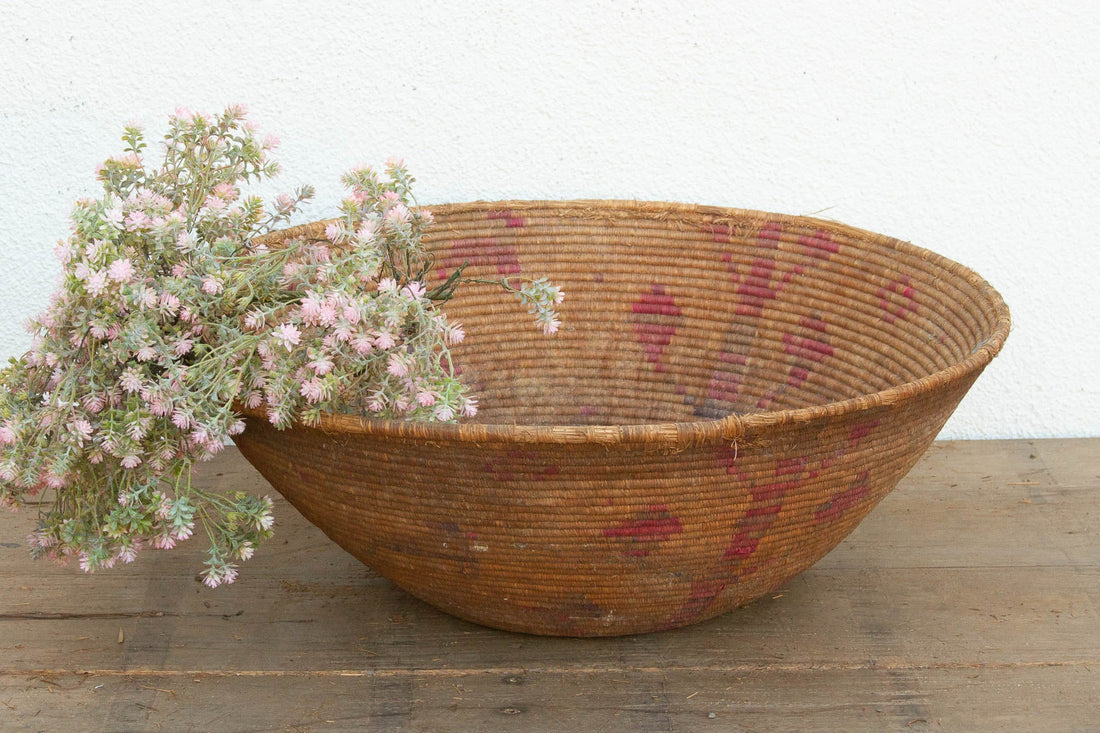 28" DM Faded Motif Handwoven Gathering Basket