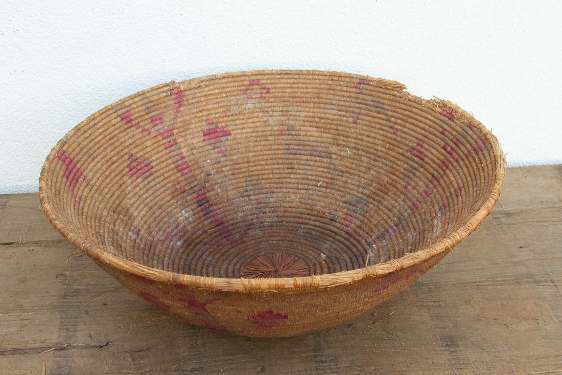 28" DM Faded Motif Handwoven Gathering Basket