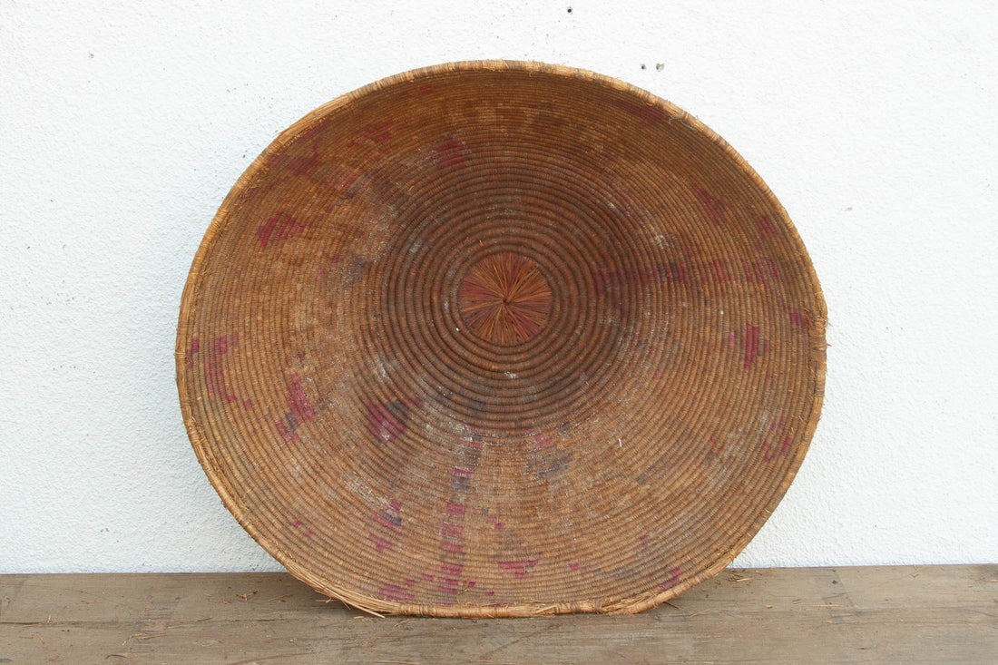 28" DM Faded Motif Handwoven Gathering Basket