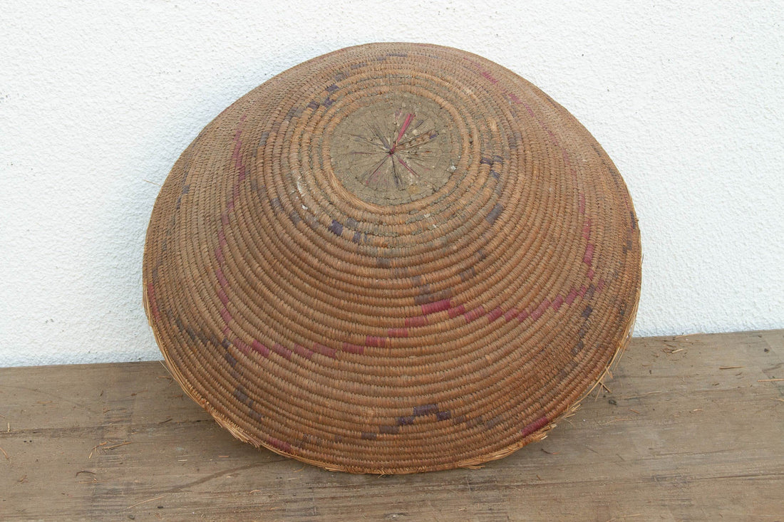 Antique Floral Motif Harvesting Basket