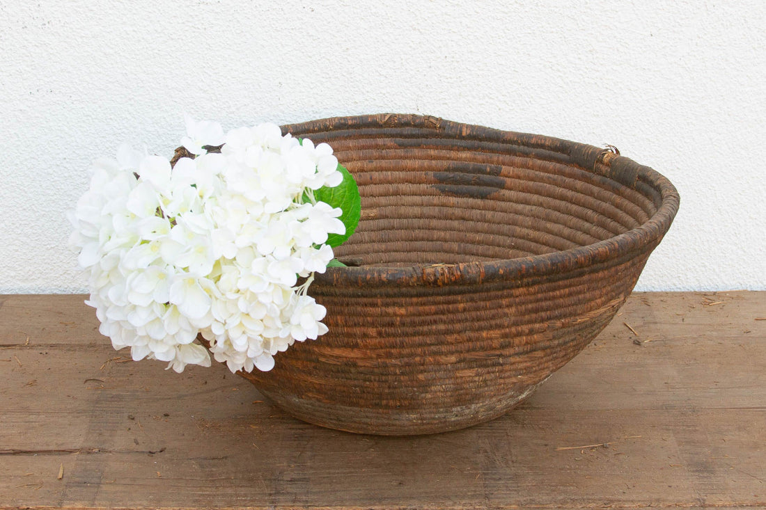 Antique Weathered Patina Harvesting Bowl