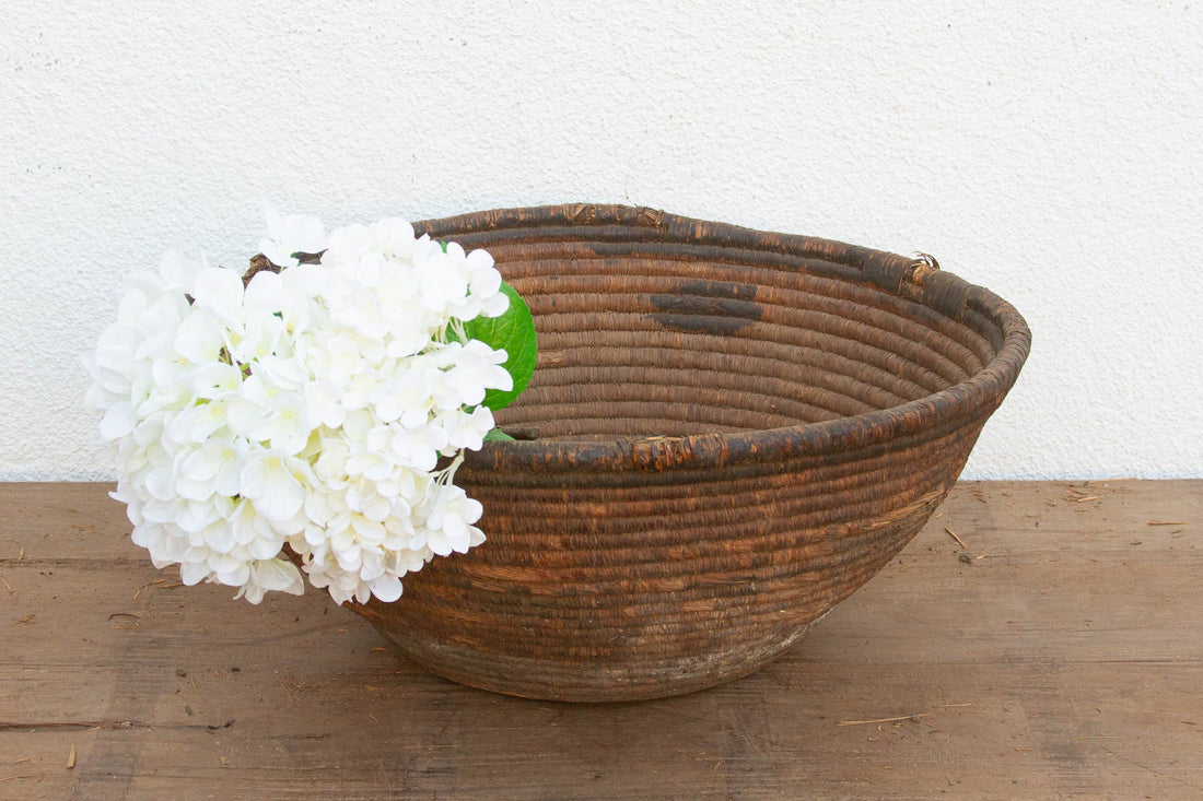 Antique Weathered Patina Harvesting Bowl