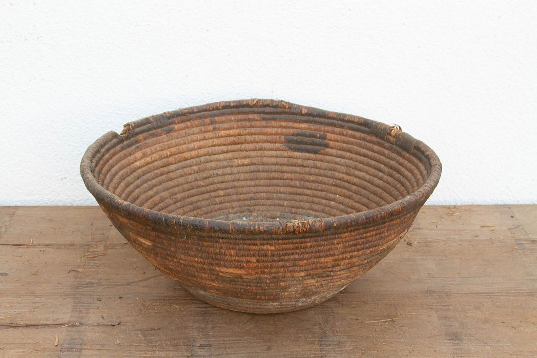 Antique Weathered Patina Harvesting Bowl