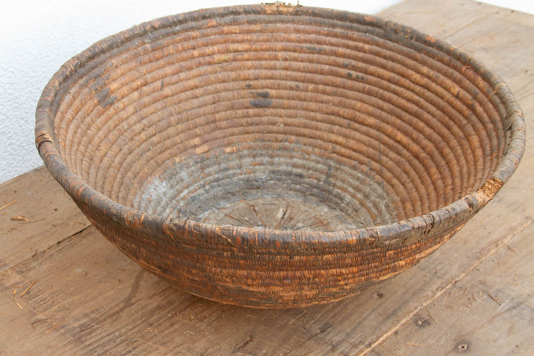 Antique Weathered Patina Harvesting Bowl