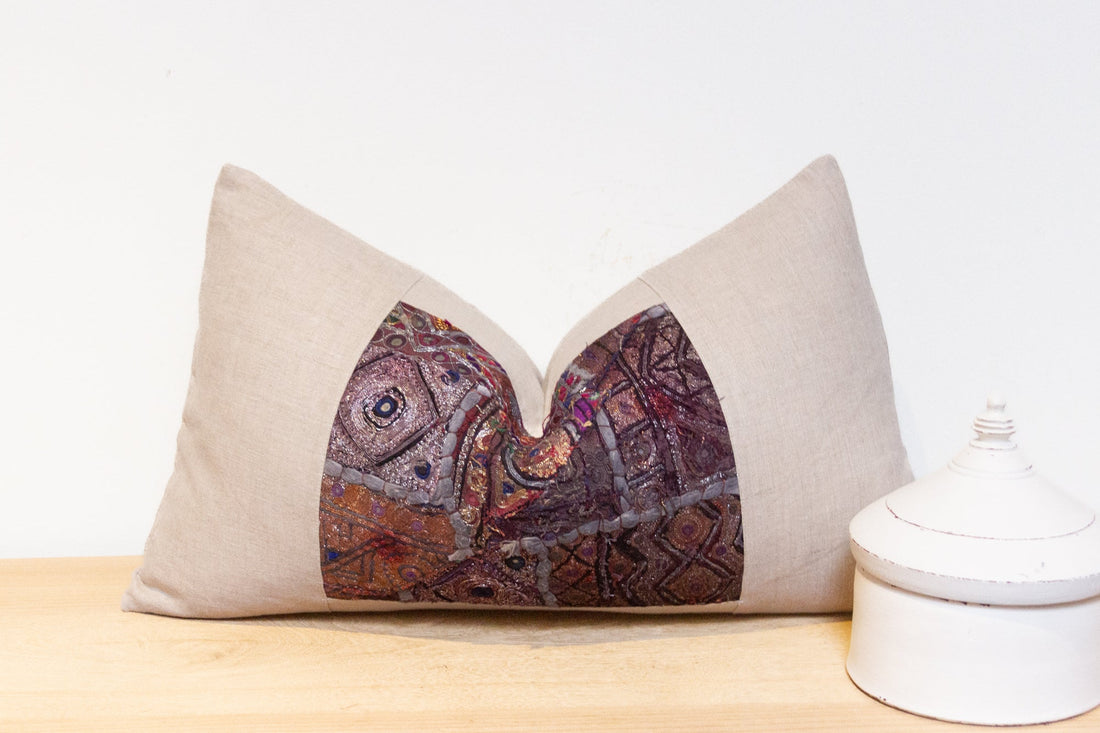 Aster Antique Tapestry Linen Pillow