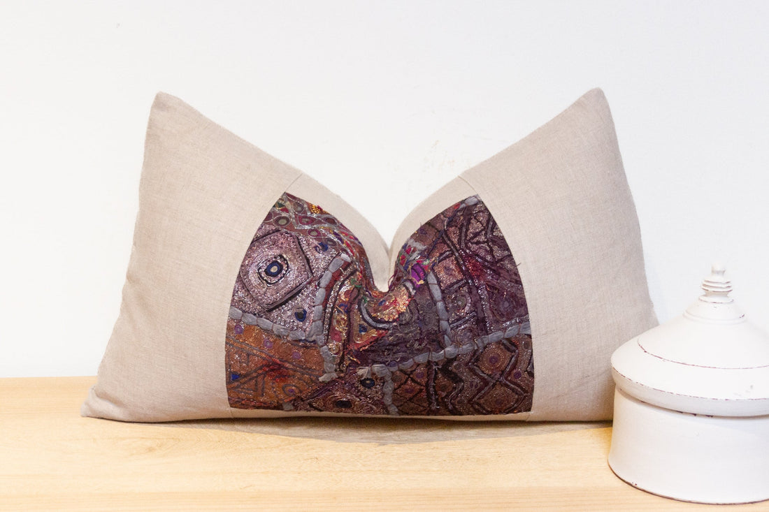 Aster Antique Tapestry Linen Pillow
