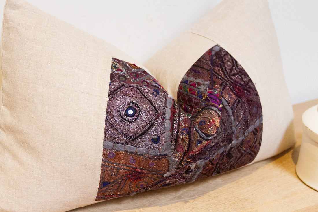 Aster Antique Tapestry Linen Pillow