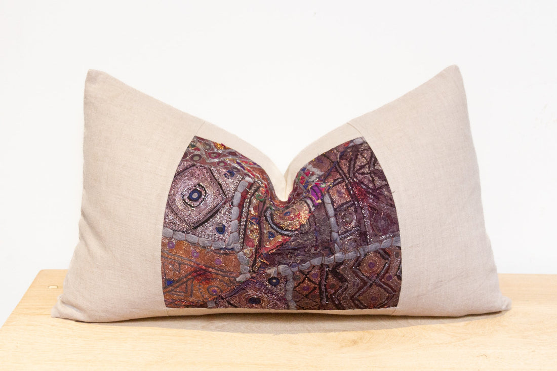 Aster Antique Tapestry Linen Pillow