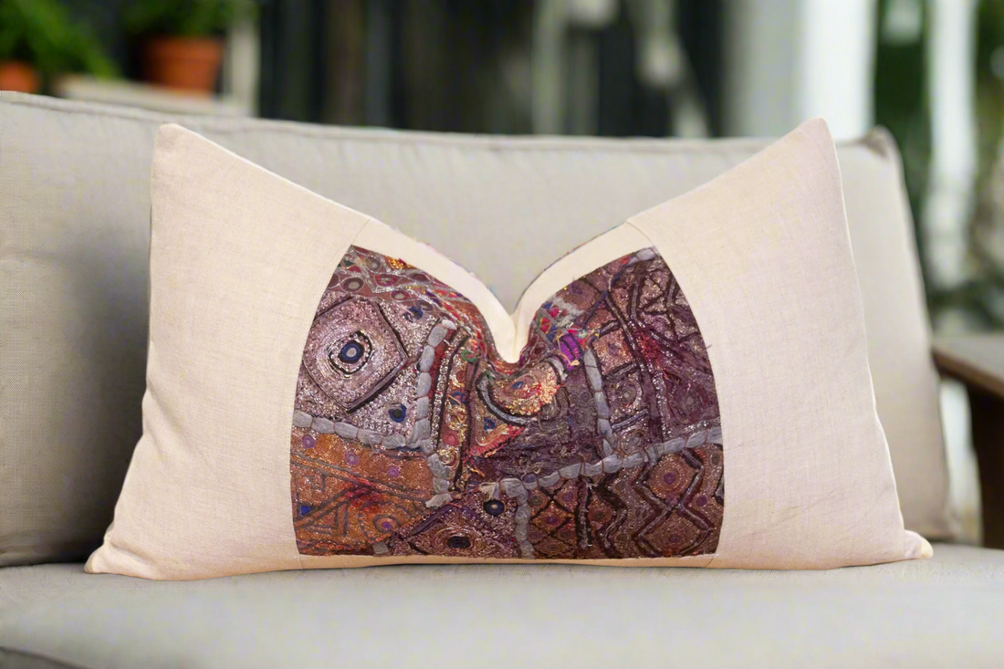 Aster Antique Tapestry Linen Pillow