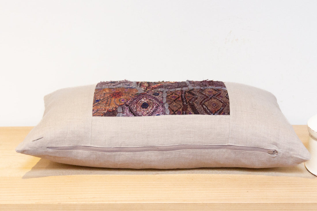 Aster Antique Tapestry Linen Pillow