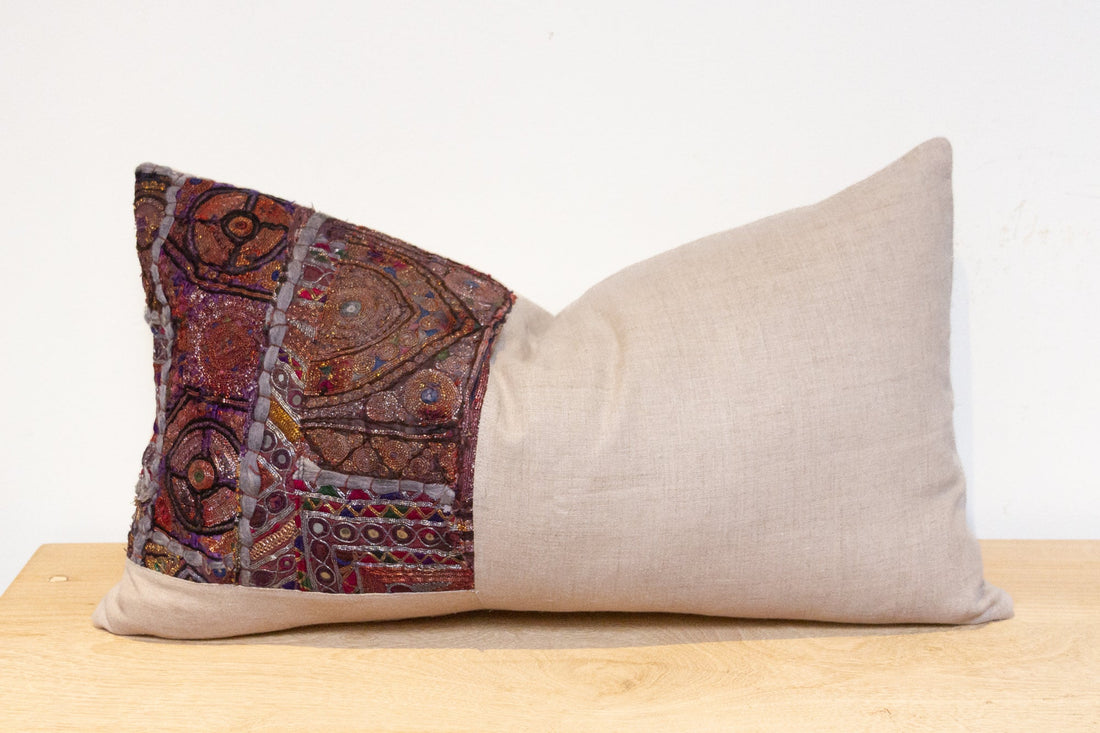 Amaara Antique Tapestry Linen Pillow