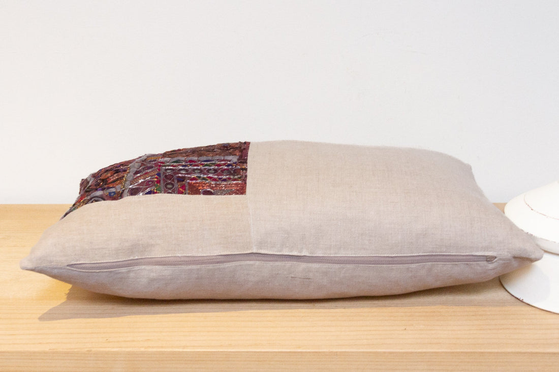 Amaara Antique Tapestry Linen Pillow