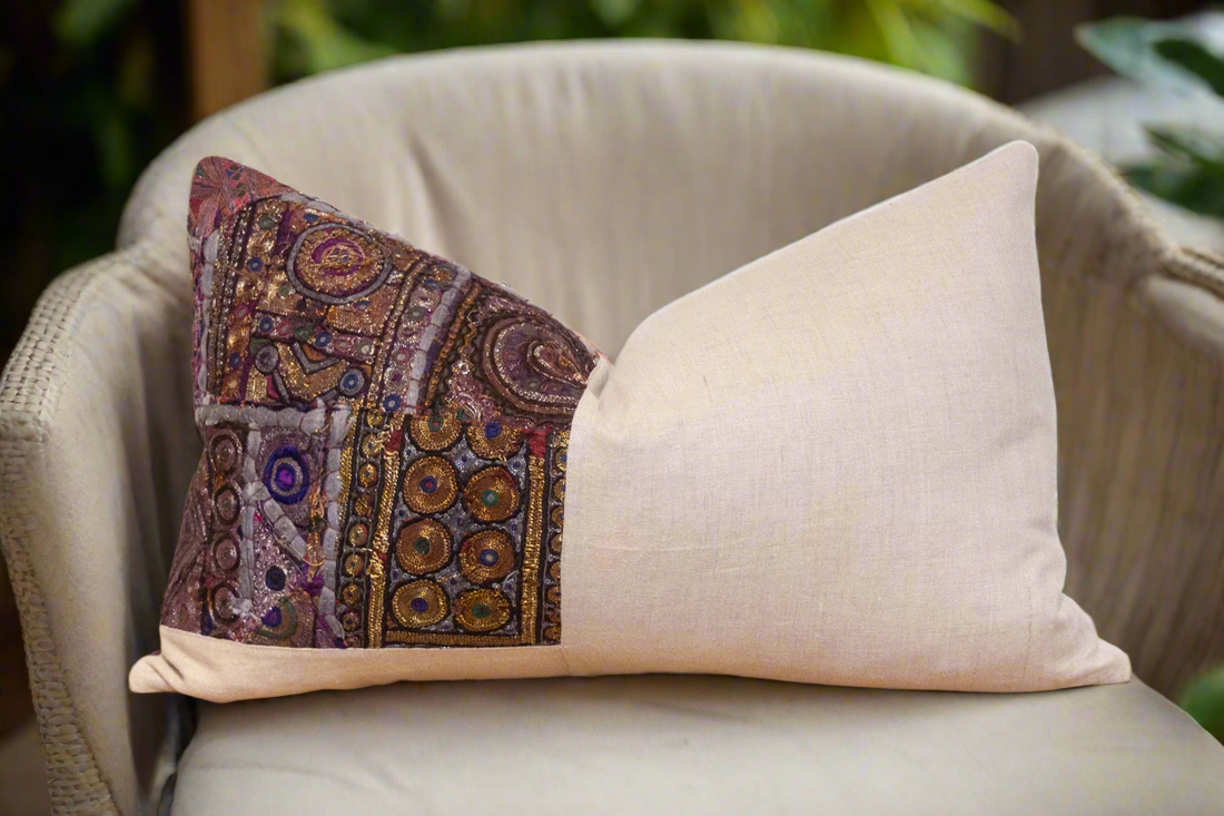 Antha Antique Tapestry Linen Pillow