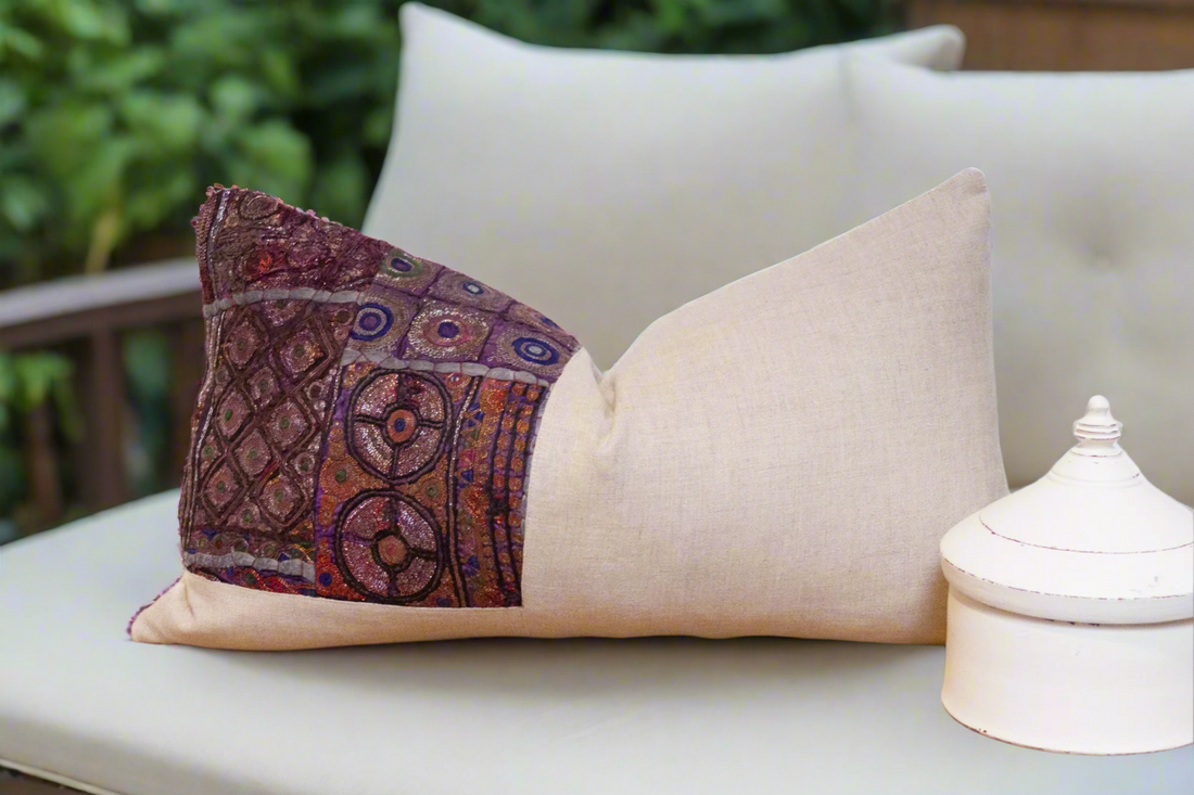 Atasi Antique Tapestry Linen Pillow
