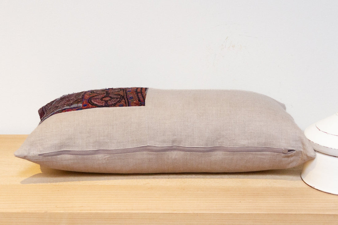 Atasi Antique Tapestry Linen Pillow