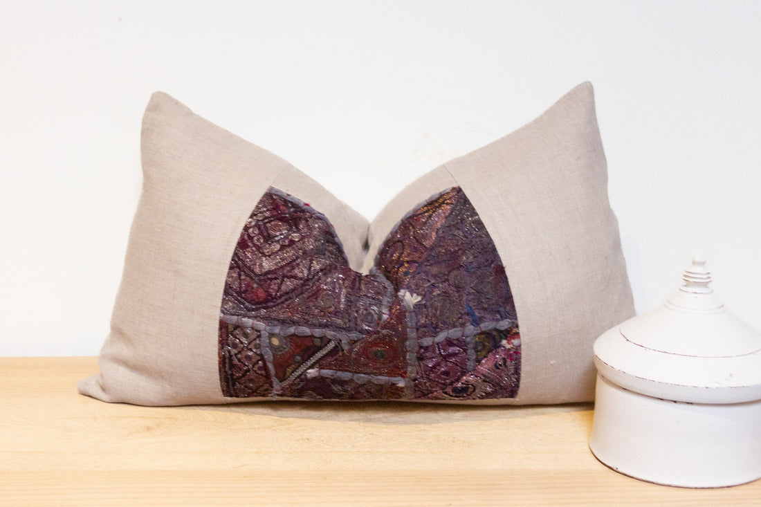 Ayka Antique Tapestry Linen Pillow
