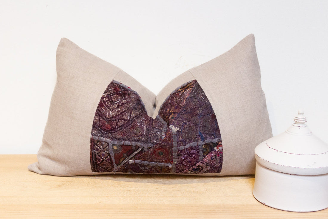 Ayka Antique Tapestry Linen Pillow