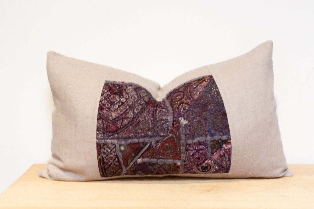 Ayka Antique Tapestry Linen Pillow