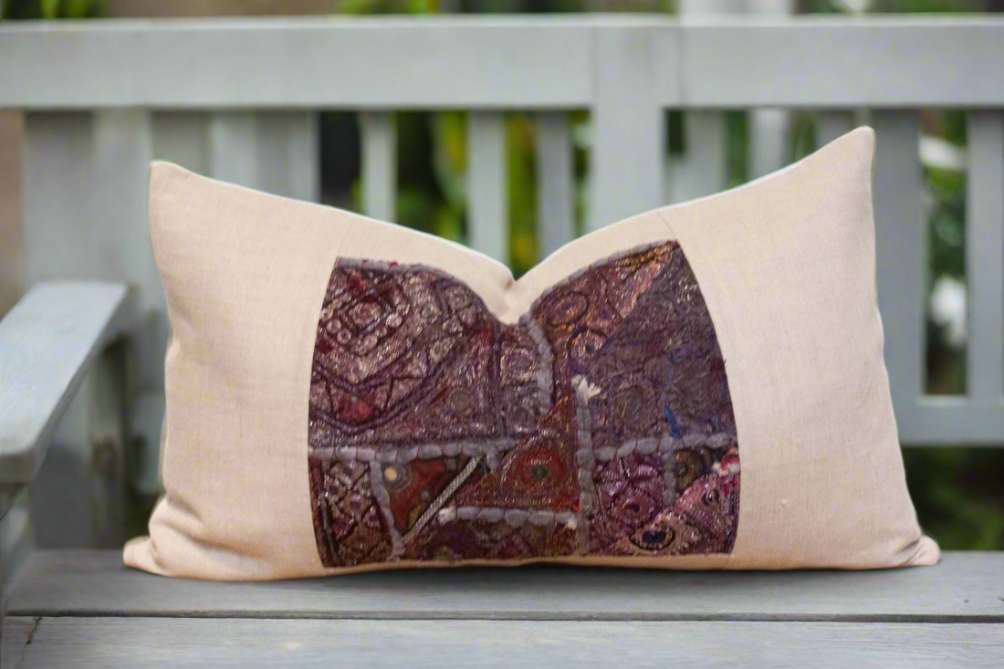 Ayka Antique Tapestry Linen Pillow