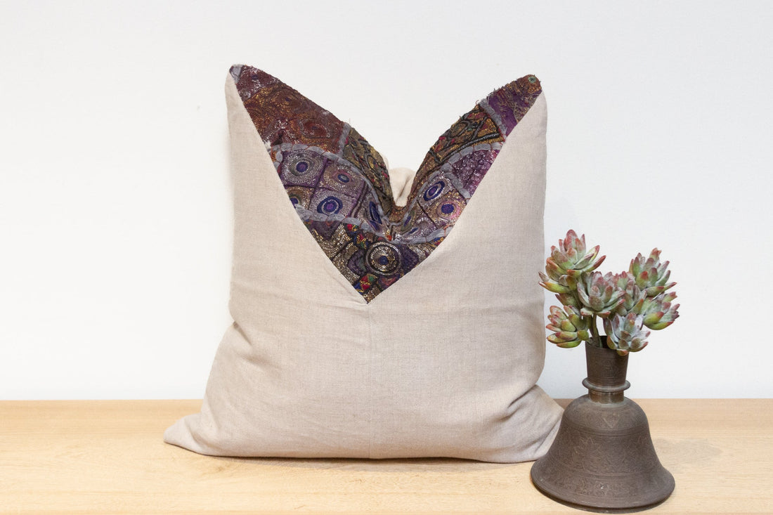 Ayana Antique Tapestry Linen Pillow