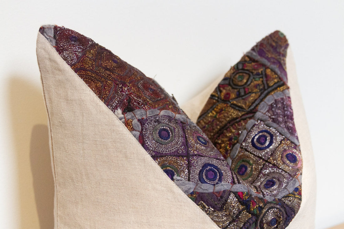 Ayana Antique Tapestry Linen Pillow