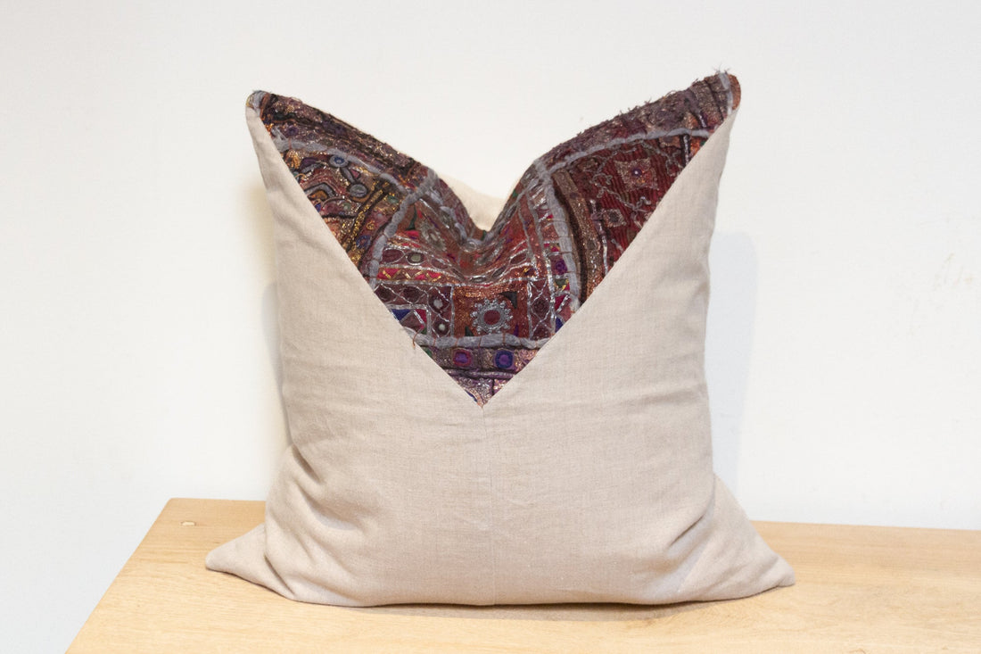 Aboli Antique Tapestry Linen Pillow