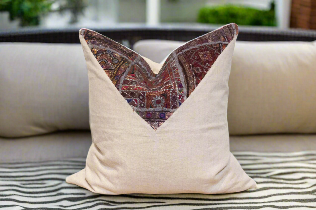 Aboli Antique Tapestry Linen Pillow