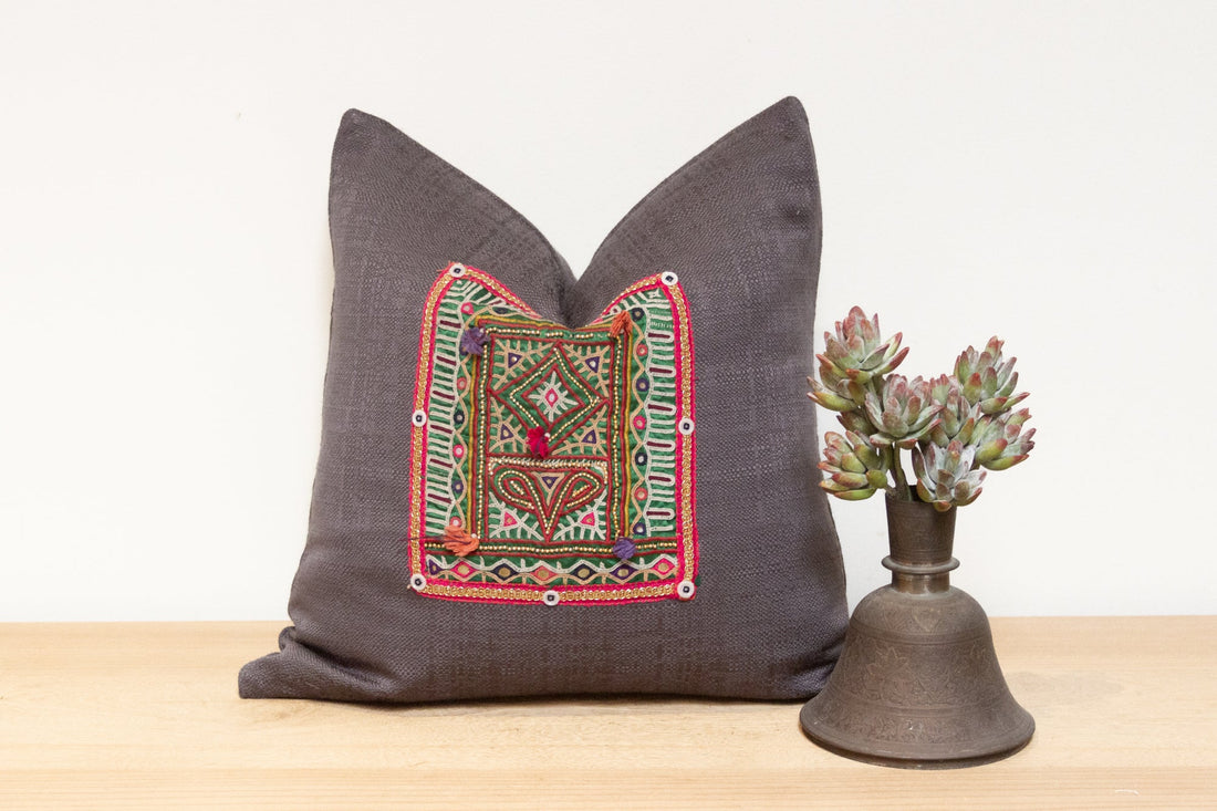 Sriha Antique Tapestry Linen Pillow