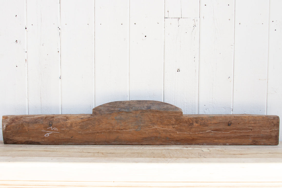Antique Krishna Teak Architectural Panel