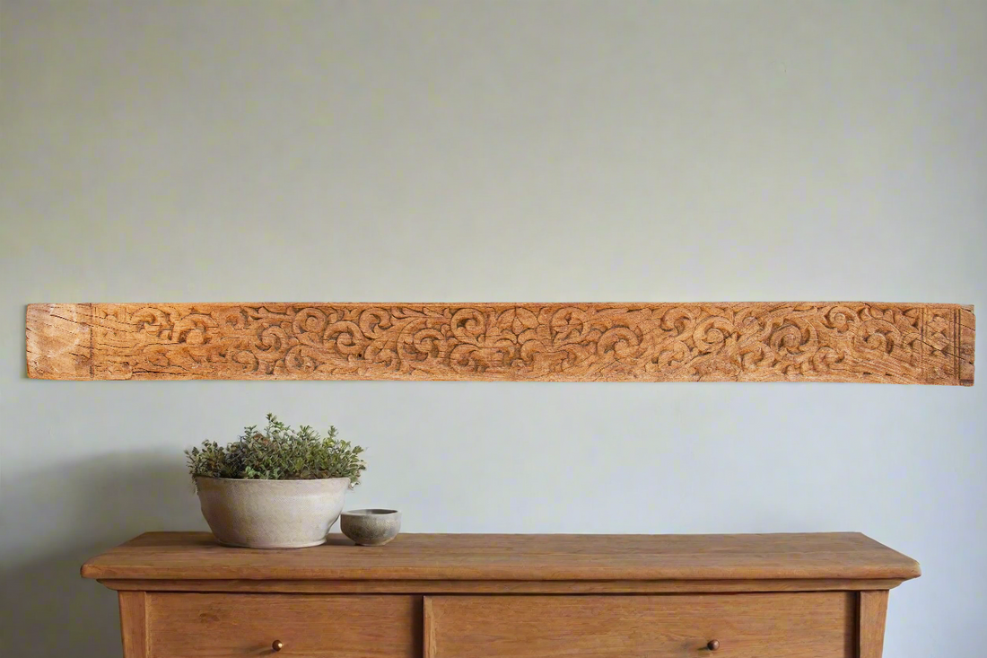 18th Century Oxidized Teak Carving