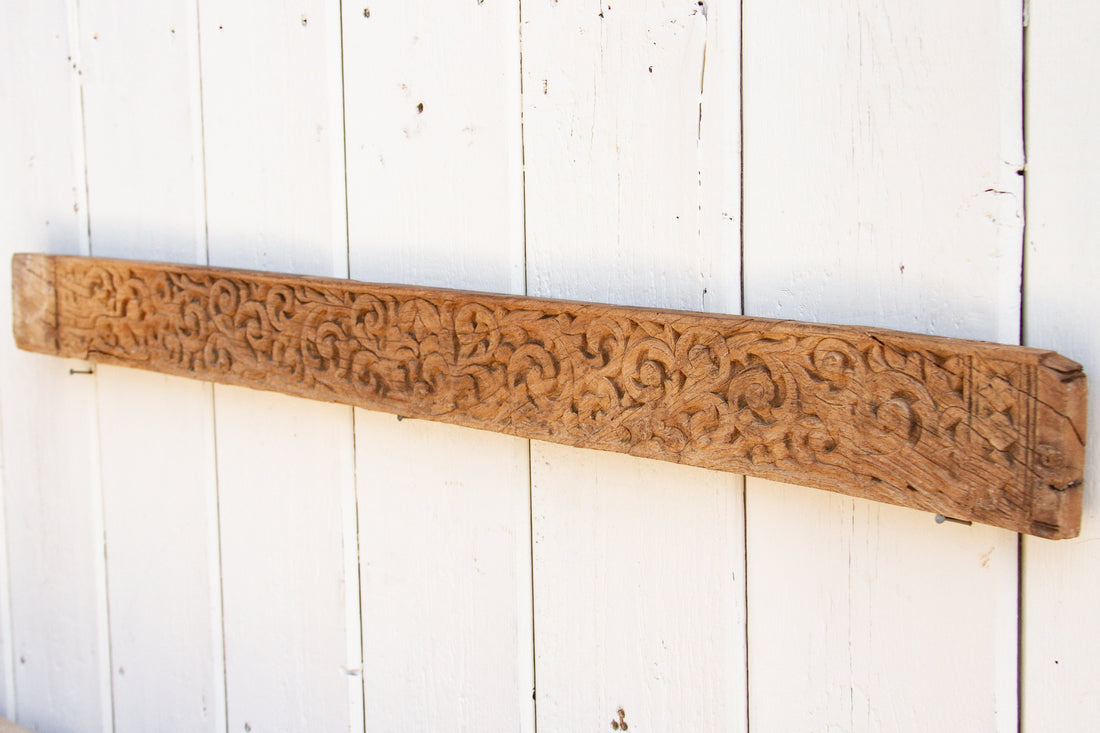 18th Century Oxidized Teak Carving