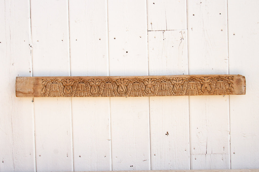 Antique Carved Teak Chemai Lintel