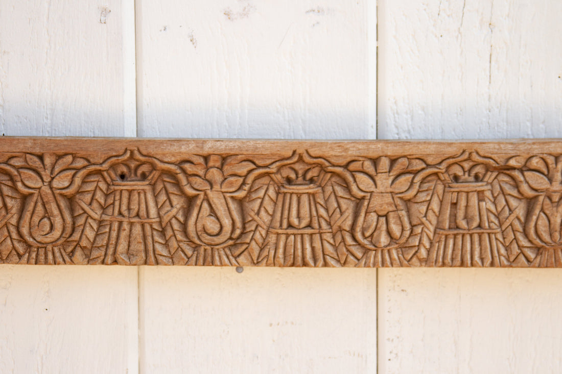 Antique Carved Teak Chemai Lintel