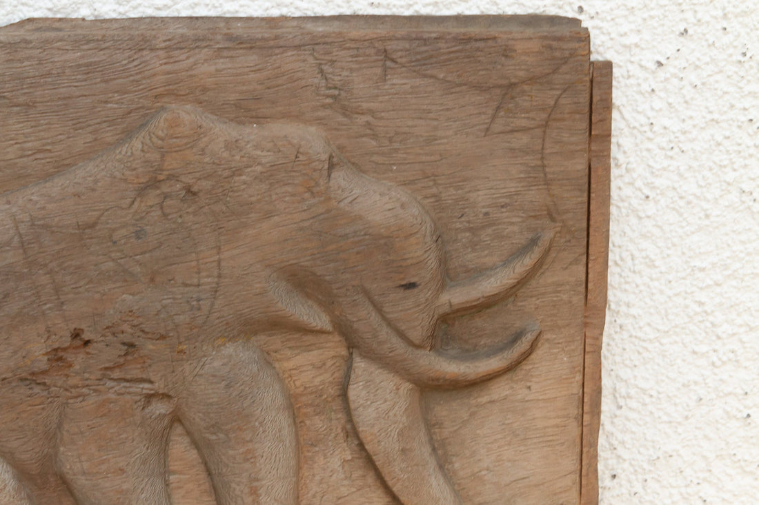 Oxidized Gray Elephant Teak Panel