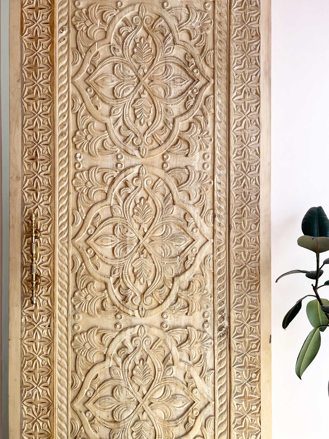 Hand-carved Reclaimed Teak Moorish Medallion Door