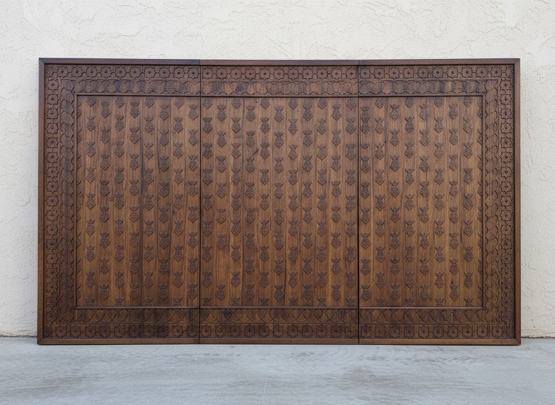 The Artisan Canvas, Custom Hand-Carved Teak Paneling – Made to order only, Not in stock