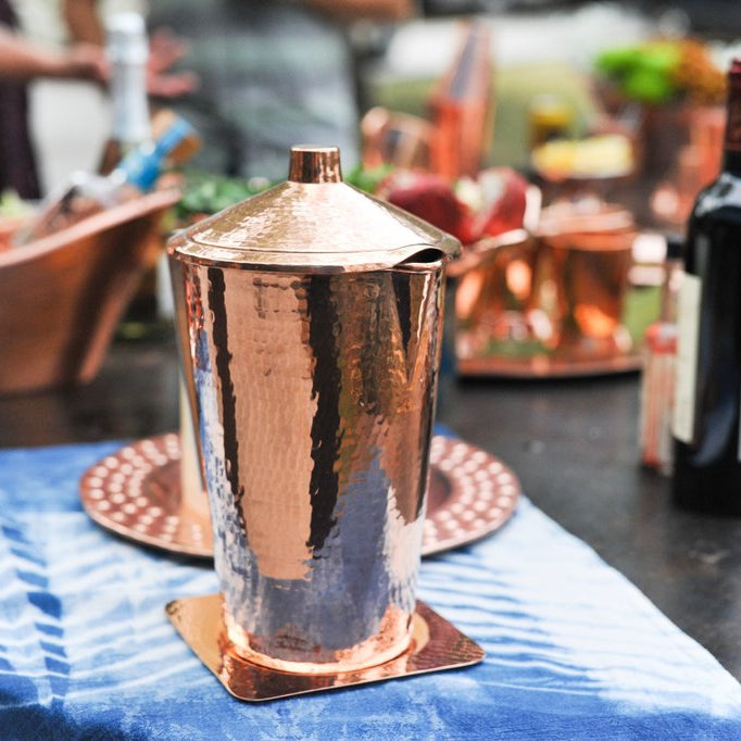 Gangotri Copper Water Pitcher with Lid