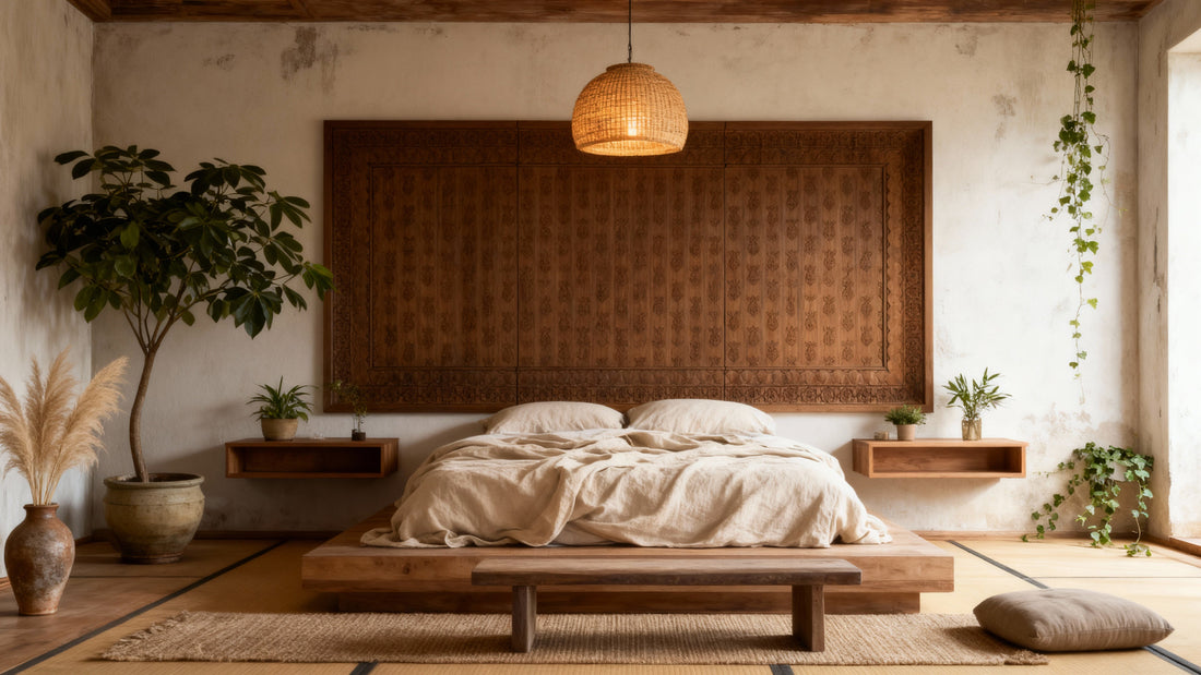 The Artisan Canvas, Custom Hand-Carved Teak Paneling – Made to order only, Not in stock