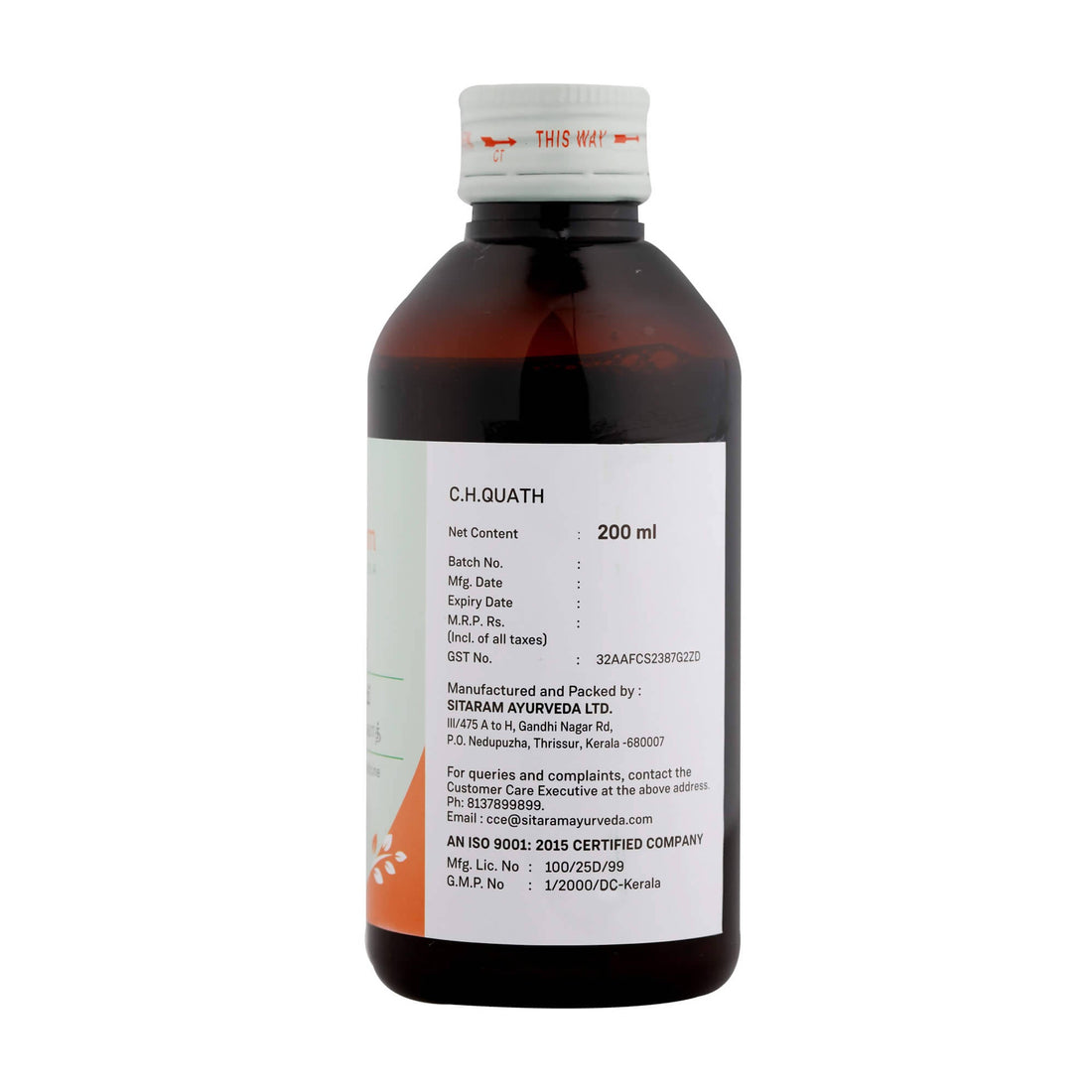 Sitaram Ayurveda C. H. Quath Syrup