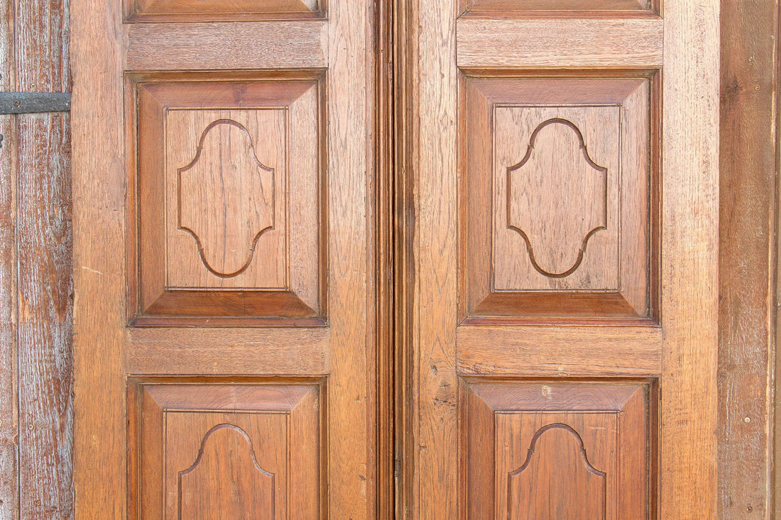 Antique Teak Indo-Portguese Carved Doors