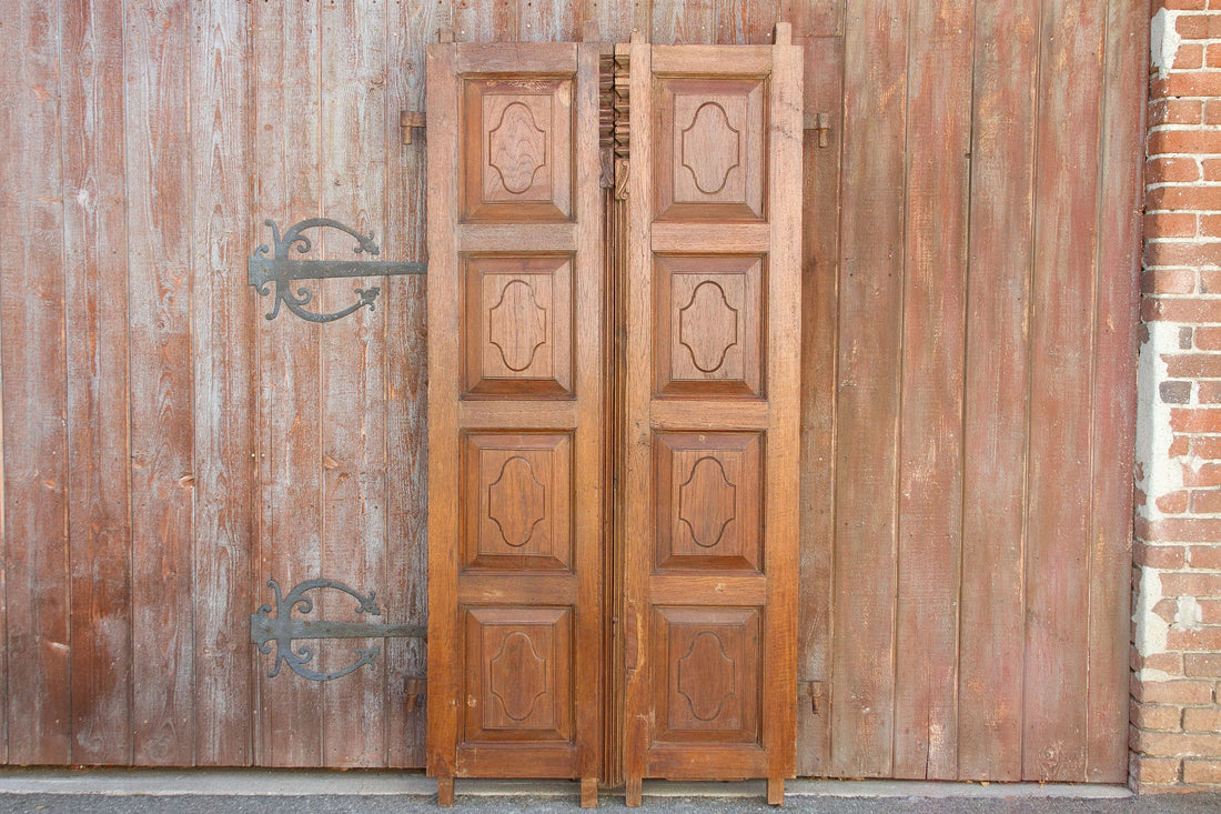 Antique Teak Indo-Portguese Carved Doors