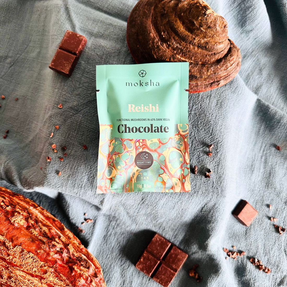 Nighttime Relaxation Mushroom Chocolates with Reishi