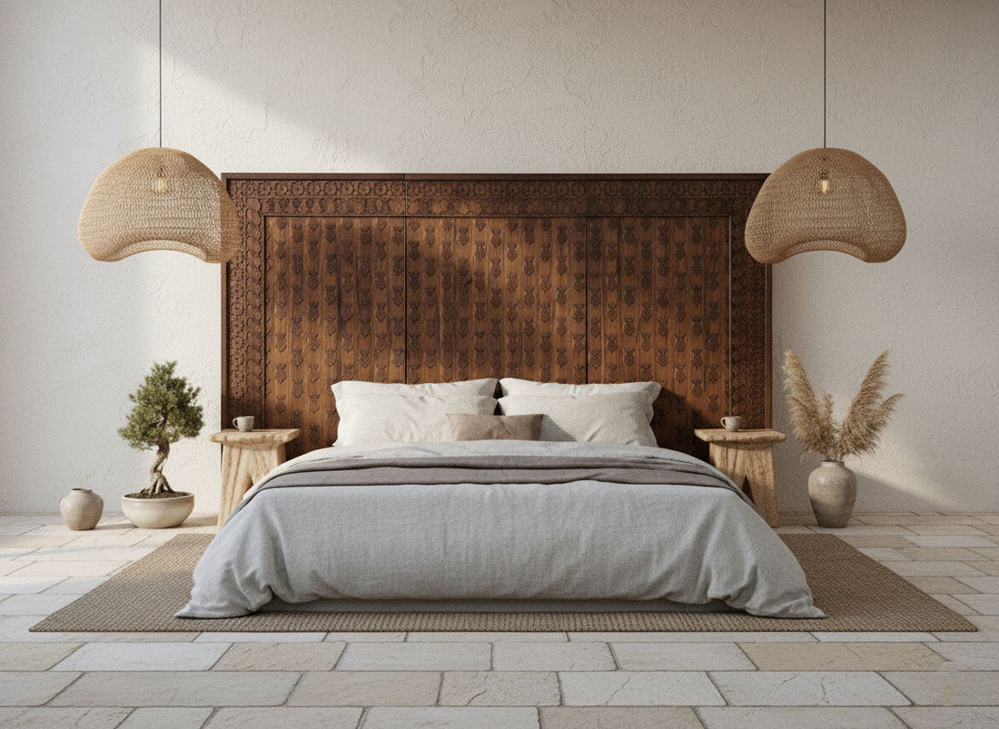 The Artisan Canvas, Custom Hand-Carved Teak Paneling – Made to order only, Not in stock